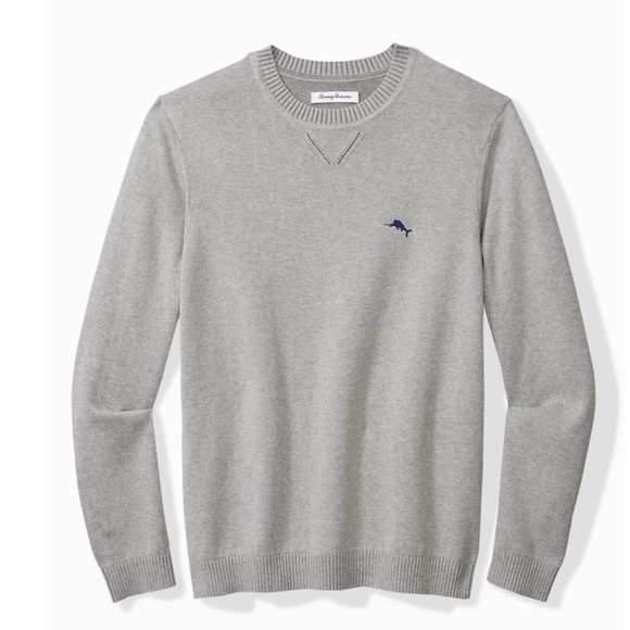 Tommy Bahama Gray  Marlin Luxe Crew Neck Men's Sweater XXLB - Picture 2 of 9